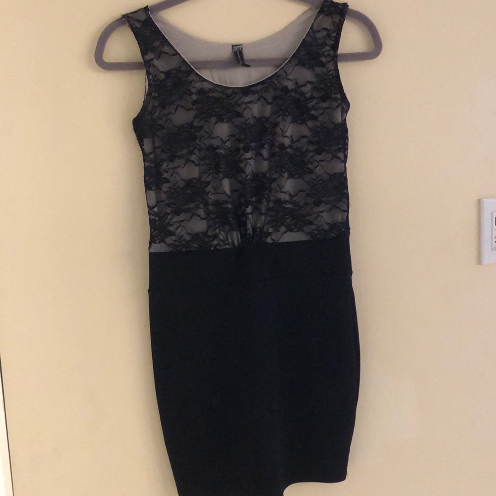 Poof couture lace top dress
